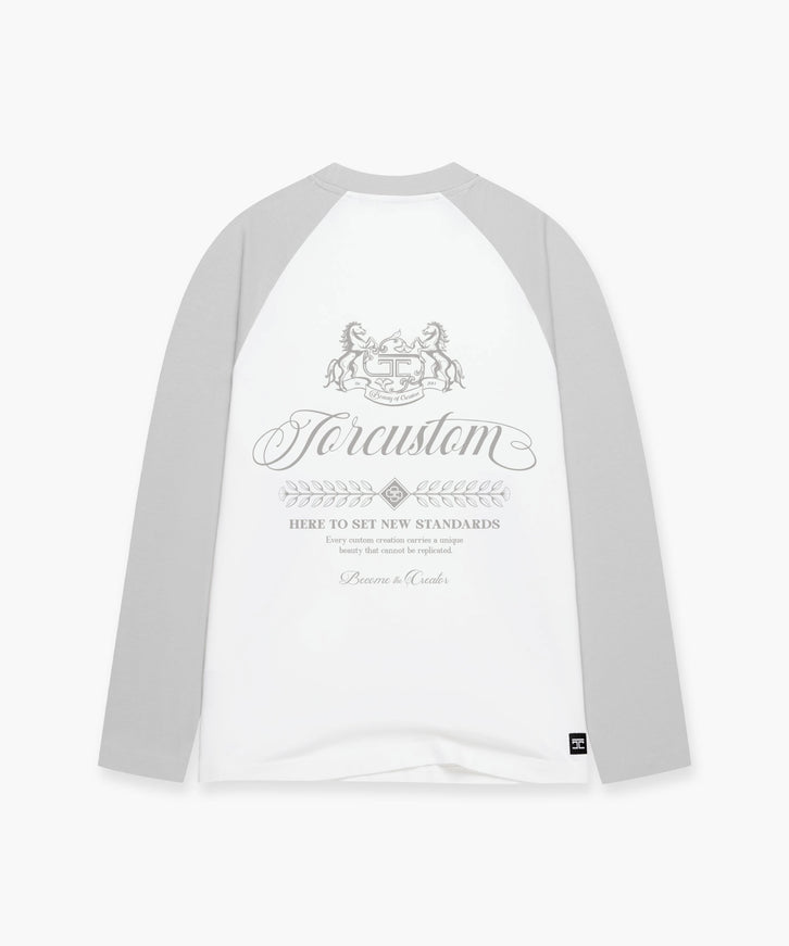 Jorcustom Jorcustom T-Shirt Raglan Handscript 2.0 FW26 White/Light Grey