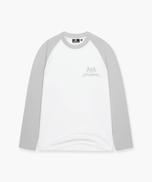 Jorcustom Jorcustom T-Shirt Raglan Handscript 2.0 FW26 White/Light Grey
