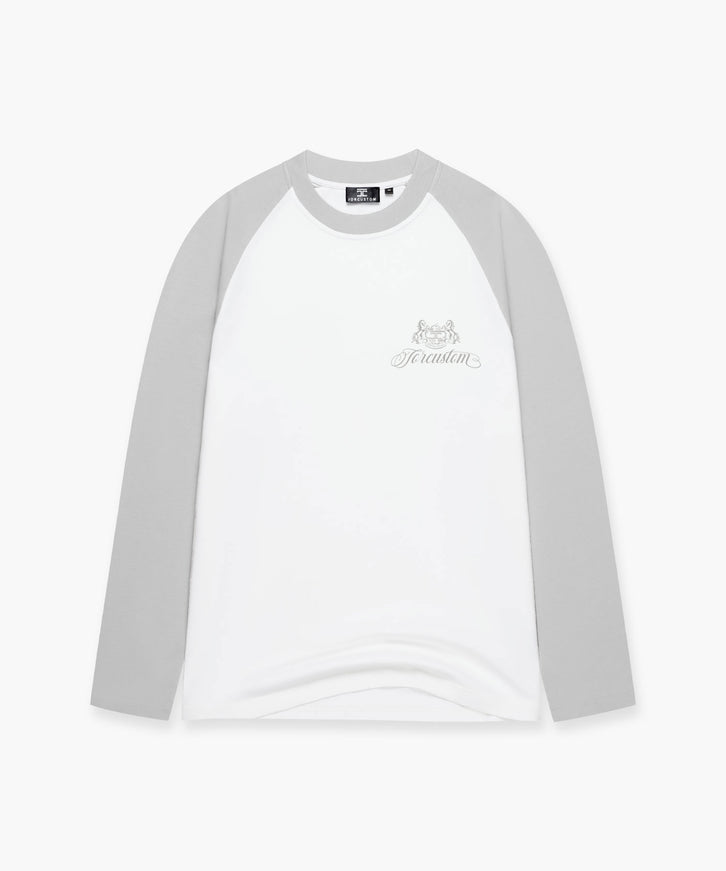 Jorcustom Jorcustom T-Shirt Raglan Handscript 2.0 FW26 White/Light Grey