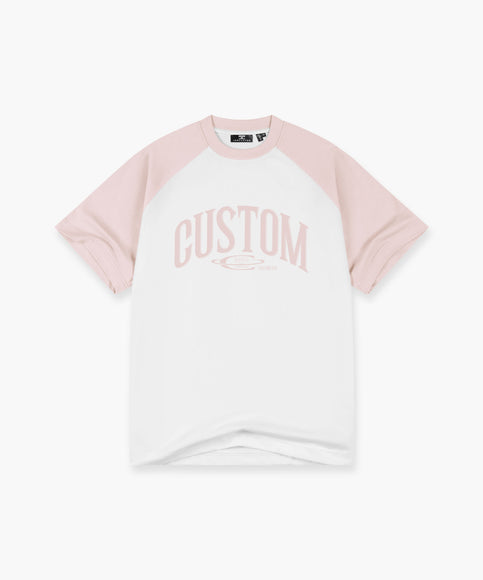 Jorcustom Jorcustom T-Shirt Raglan SS26 White-AshPink