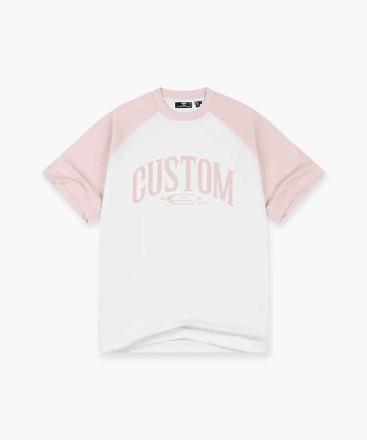 Jorcustom Jorcustom T-Shirt Raglan SS26 White-AshPink