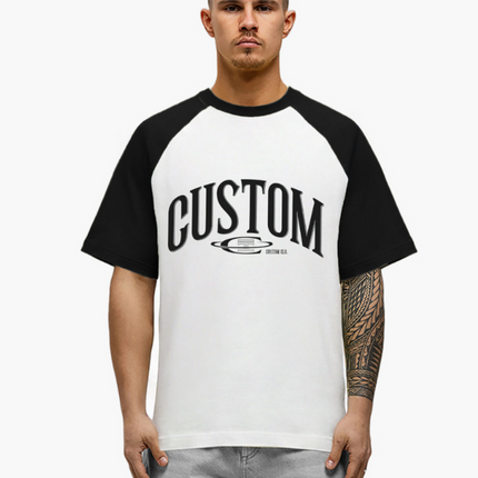 Jorcustom Jorcustom T-Shirt Raglan SS26 White-Black