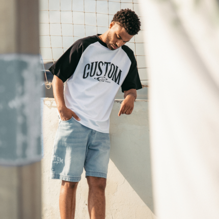 Jorcustom Jorcustom T-Shirt Raglan SS26 White-Black