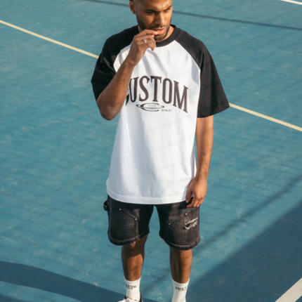 Jorcustom Jorcustom T-Shirt Raglan SS26 White-Black