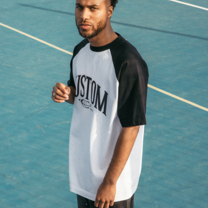 Jorcustom Jorcustom T-Shirt Raglan SS26 White-Black