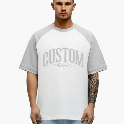 Jorcustom Jorcustom T-Shirt Raglan SS26 White-Grey
