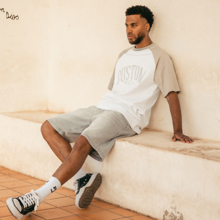 Jorcustom Jorcustom T-Shirt Raglan SS26 White-Grey