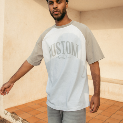 Jorcustom Jorcustom T-Shirt Raglan SS26 White-Grey