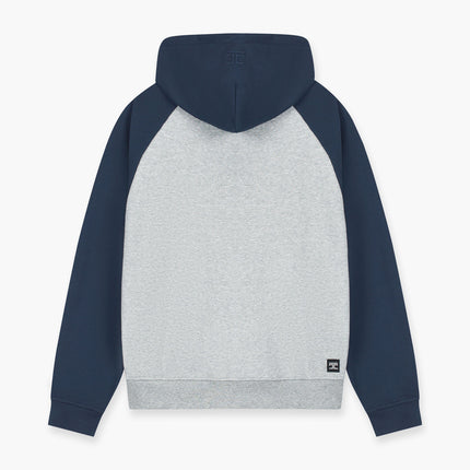 Jorcustom Jorcustom Zipped Hoodie Fleece Raglan Engineered FW26 Midnight Blue/Grey