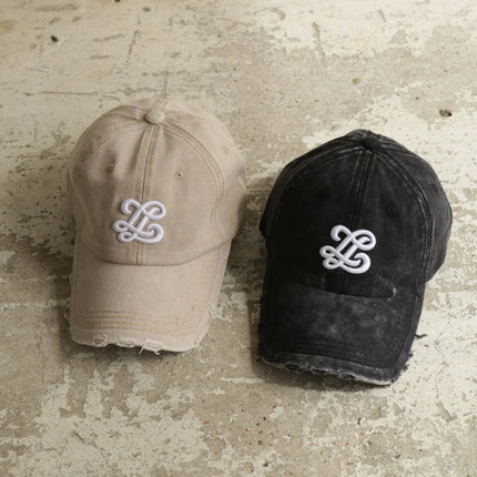 Lueur Lueur Cap Washed Distressed FW25 Black