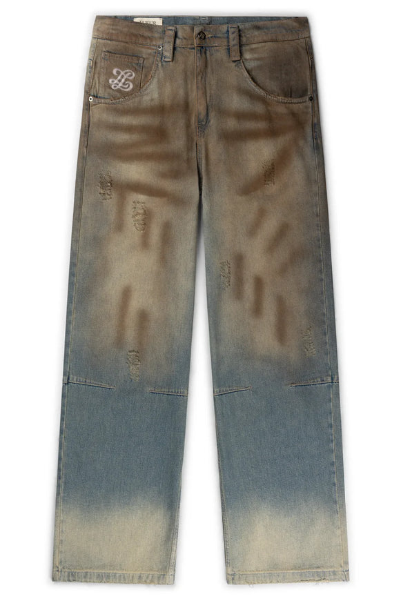Lueur Lueur Jeans Baggy Mud Wash SS26 Blue