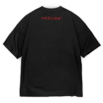 Lueur Lueur T-Shirt Distressed Monogram FW25 Black/Red