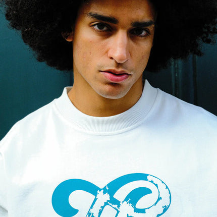 Lueur Lueur T-Shirt Distressed Monogram FW25 White/Green