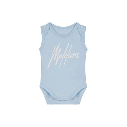 Malelions Malelions Junior Baby Bodysuit Signature Light Blue