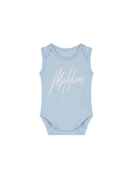 Malelions Malelions Junior Baby Bodysuit Signature Light Blue