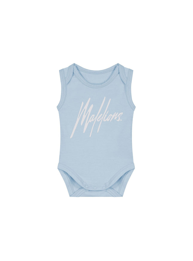 Malelions Malelions Junior Baby Bodysuit Signature Light Blue