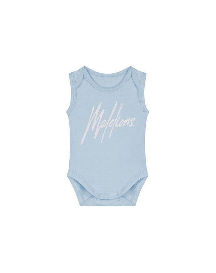 Malelions Malelions Junior Baby Bodysuit Signature Light Blue