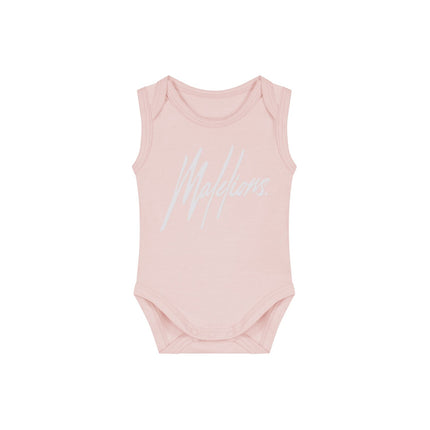 Malelions Malelions Junior Baby Bodysuit Signature Light Pink