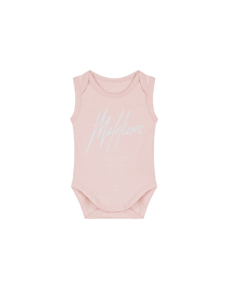 Malelions Malelions Junior Baby Bodysuit Signature Light Pink
