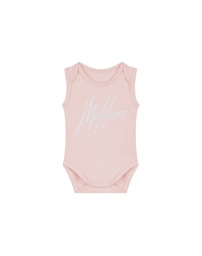 Malelions Malelions Junior Baby Bodysuit Signature Light Pink