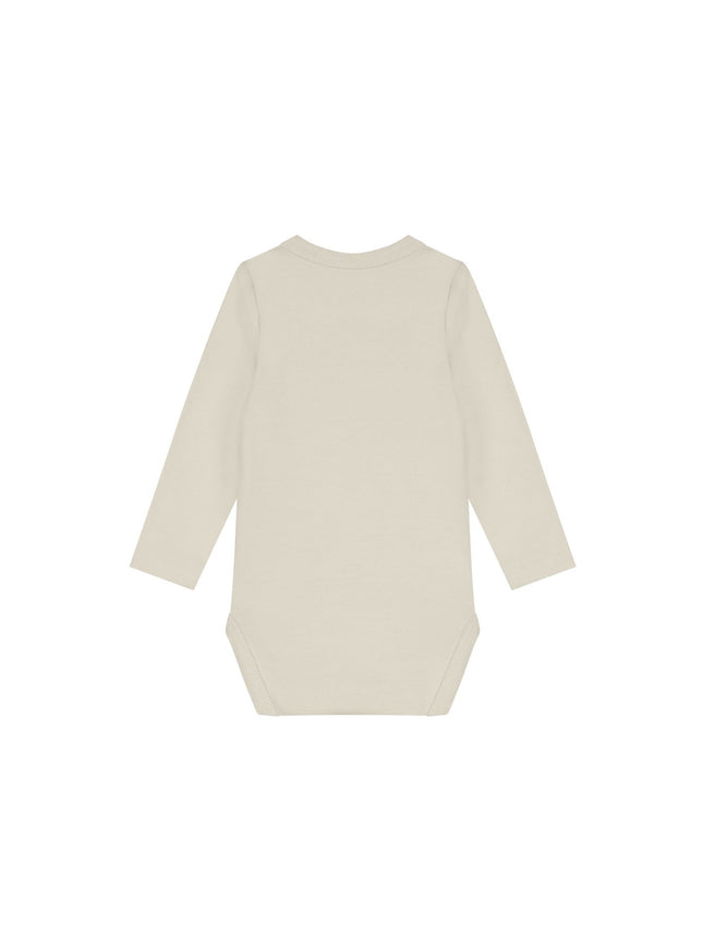 Malelions Malelions Junior Baby Longsleeve Bodysuit Signature Beige
