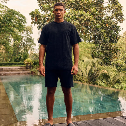 Malelions Malelions Set Monogram Towelling SS25 Black