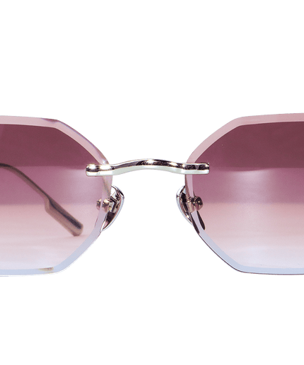 Noire Noire Sunglasses Chic White Gold / Pink