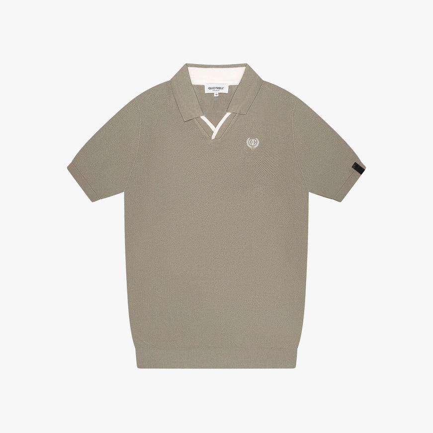 Quotrell Quotrell Couture Polo Elijah SS25 Faded Olive/White