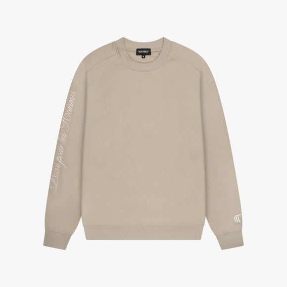 Quotrell Quotrell Crewneck Command FW25 Beige