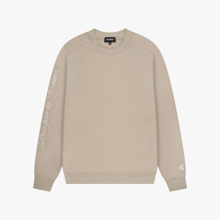 Quotrell Quotrell Crewneck Command FW25 Beige