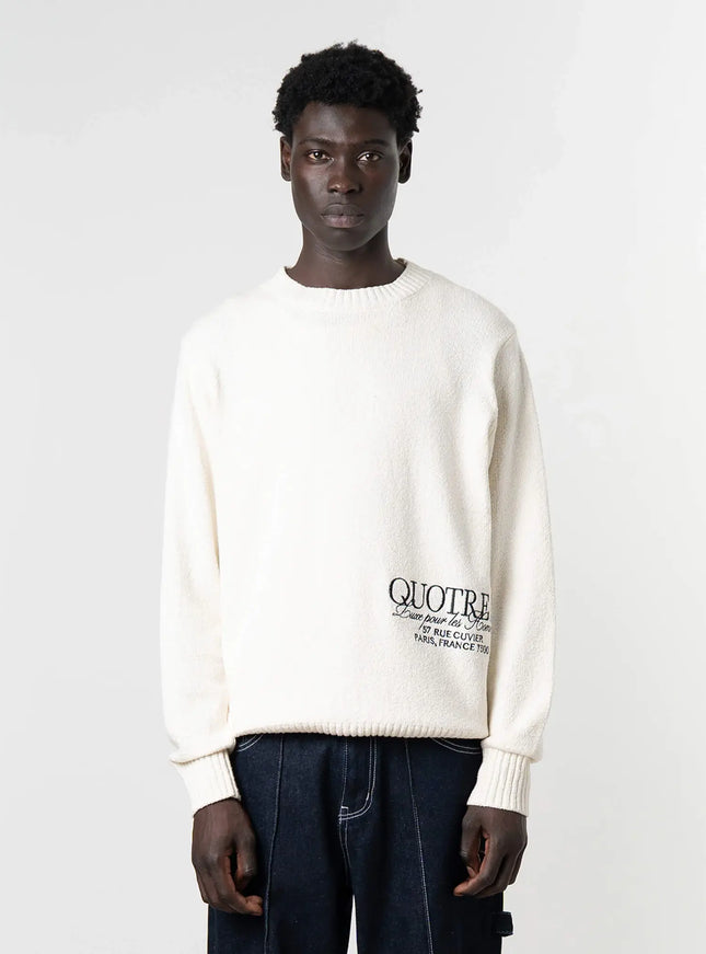 Quotrell Quotrell Crewneck Knitted Rico FW25 Ecru