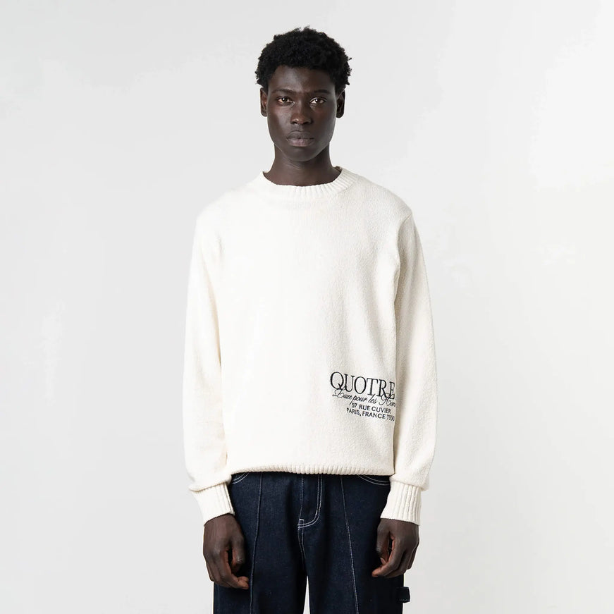 Quotrell Quotrell Crewneck Knitted Rico FW25 Ecru