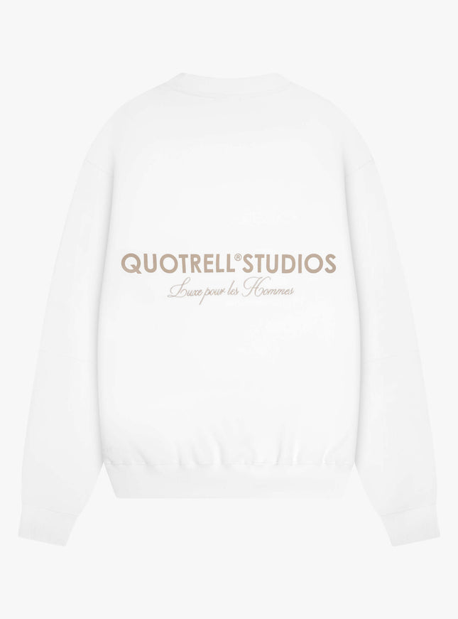 Quotrell Quotrell Crewneck Studios FW25 Ecru/Taupe