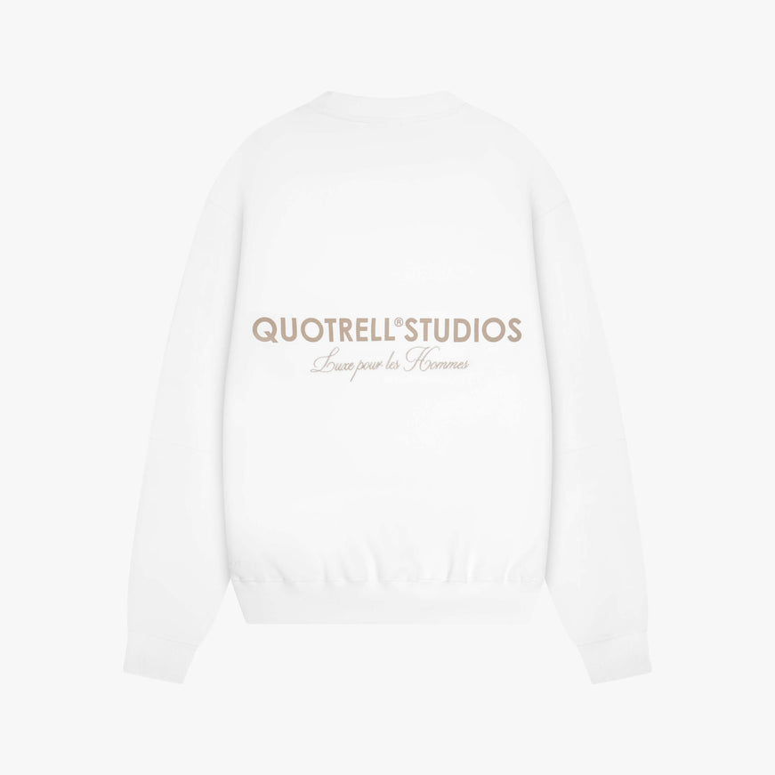 Quotrell Quotrell Crewneck Studios FW25 Ecru/Taupe