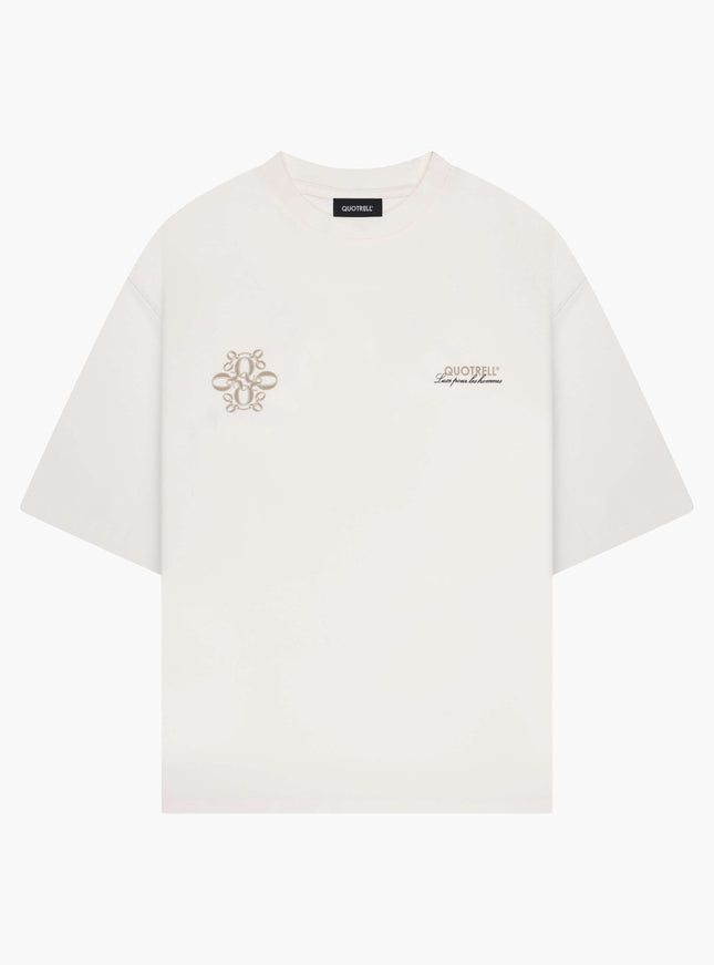 Quotrell Quotrell T-Shirt Insignia FW25 Ecru/Taupe
