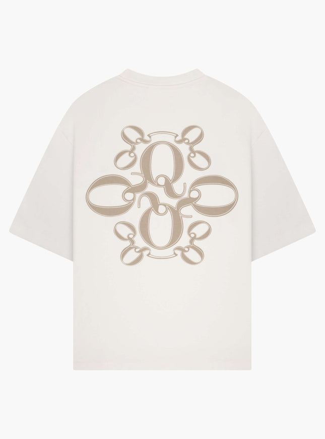 Quotrell Quotrell T-Shirt Insignia FW25 Ecru/Taupe