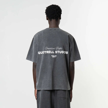 Quotrell Quotrell T-Shirt Suva FW25 Acid Grey/White