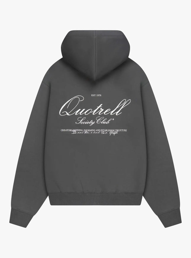 Quotrell Quotrell Zip Hoodie Creators FW25 Anthracite/White