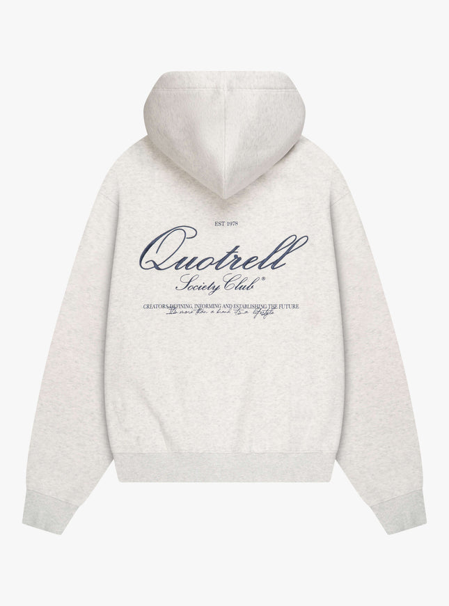 Quotrell Quotrell Zip Hoodie Creators FW25 Light Grey Melee/Blu