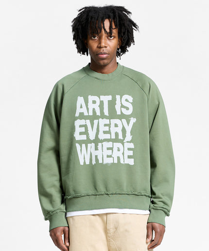 Reternity Reternity Sweater Art Is Everywhere FW25 Washed Green