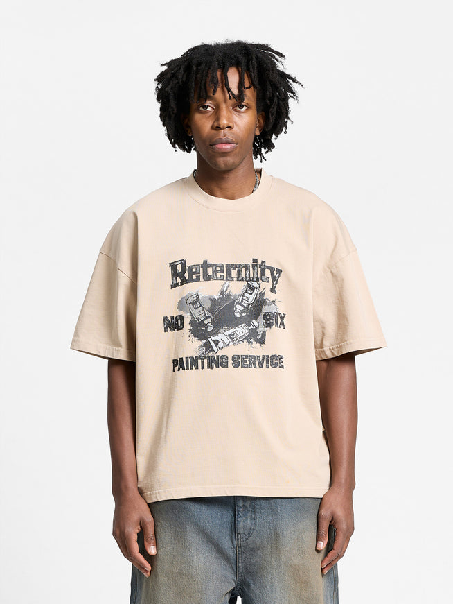 Reternity Reternity T-Shirt Painting Service FW25 Sand