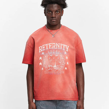 Reternity Reternity T-Shirt University SS25 Heavy Bleached Red