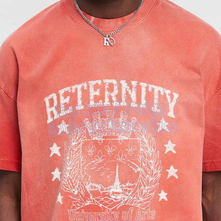 Reternity Reternity T-Shirt University SS25 Heavy Bleached Red
