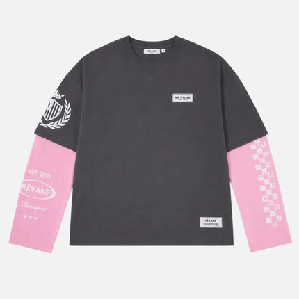 RÊVANE RÊVANE Longsleeve Racing Division Grey/Pink