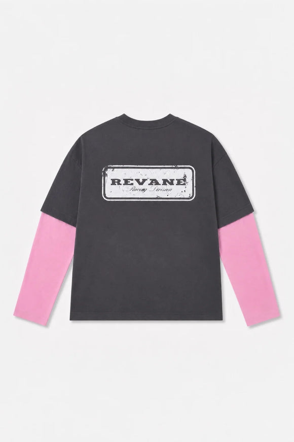 RÊVANE RÊVANE Longsleeve Racing Division Grey/Pink