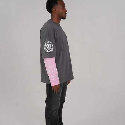 RÊVANE RÊVANE Longsleeve Racing Division Grey/Pink