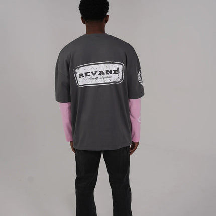 RÊVANE RÊVANE Longsleeve Racing Division Grey/Pink