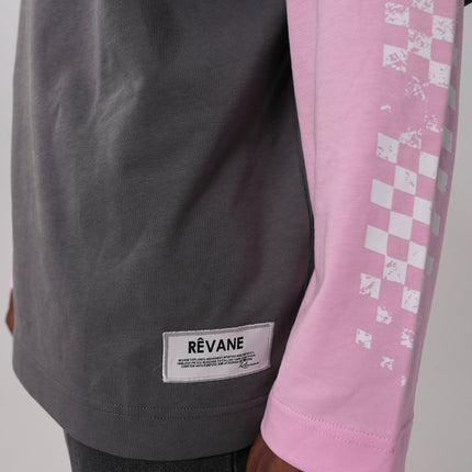 RÊVANE RÊVANE Longsleeve Racing Division Grey/Pink