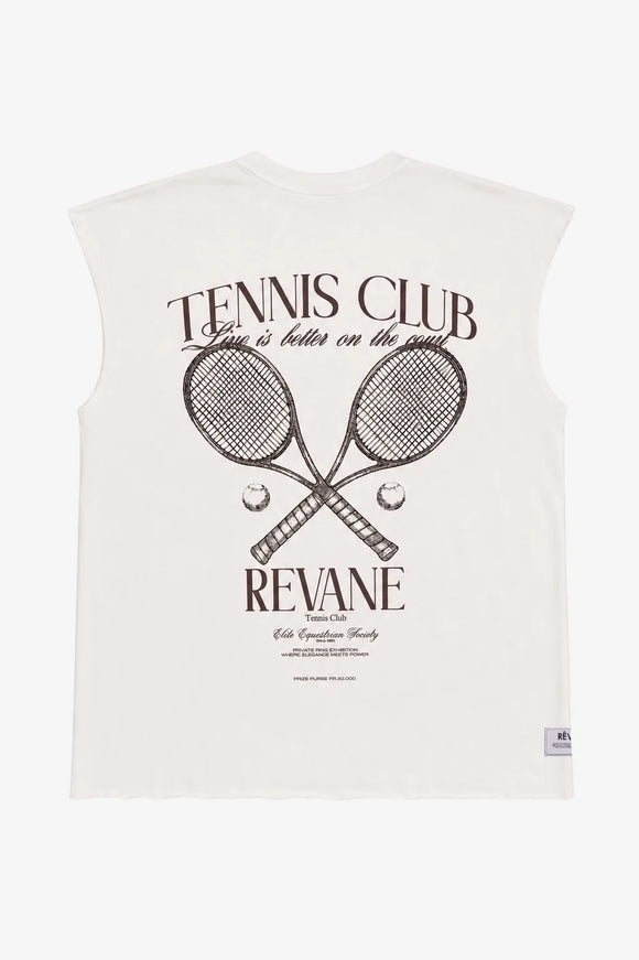 RÊVANE RÊVANE Sleeveless Shirt Tennis Club Off White