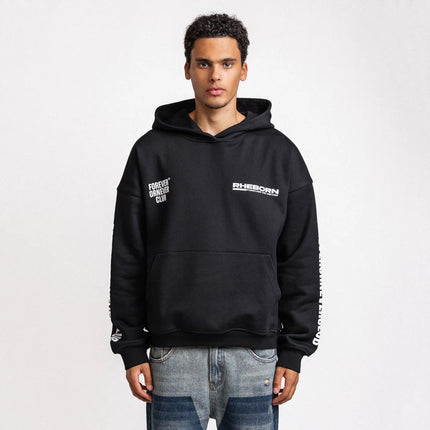 Rheborn Rheborn Hoodie Forever Or Never Club FW25 Black